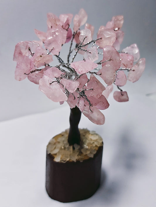 Crystal Rose Quartz Tree - Small