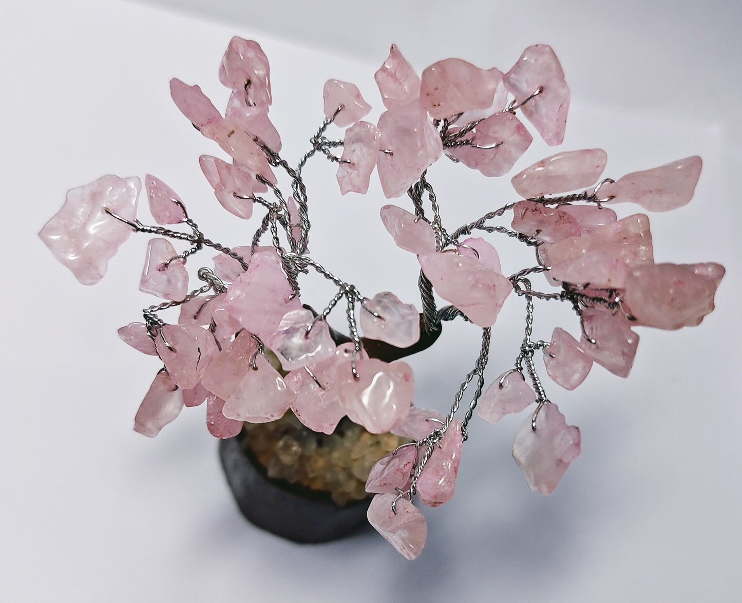 Crystal Rose Quartz Tree - Small