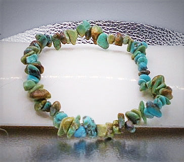 Turquoise Crystal Chip Bracelets