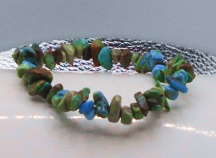 Turquoise Crystal Chip Bracelets